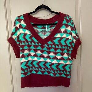 Free People Geometric Knit Sweater